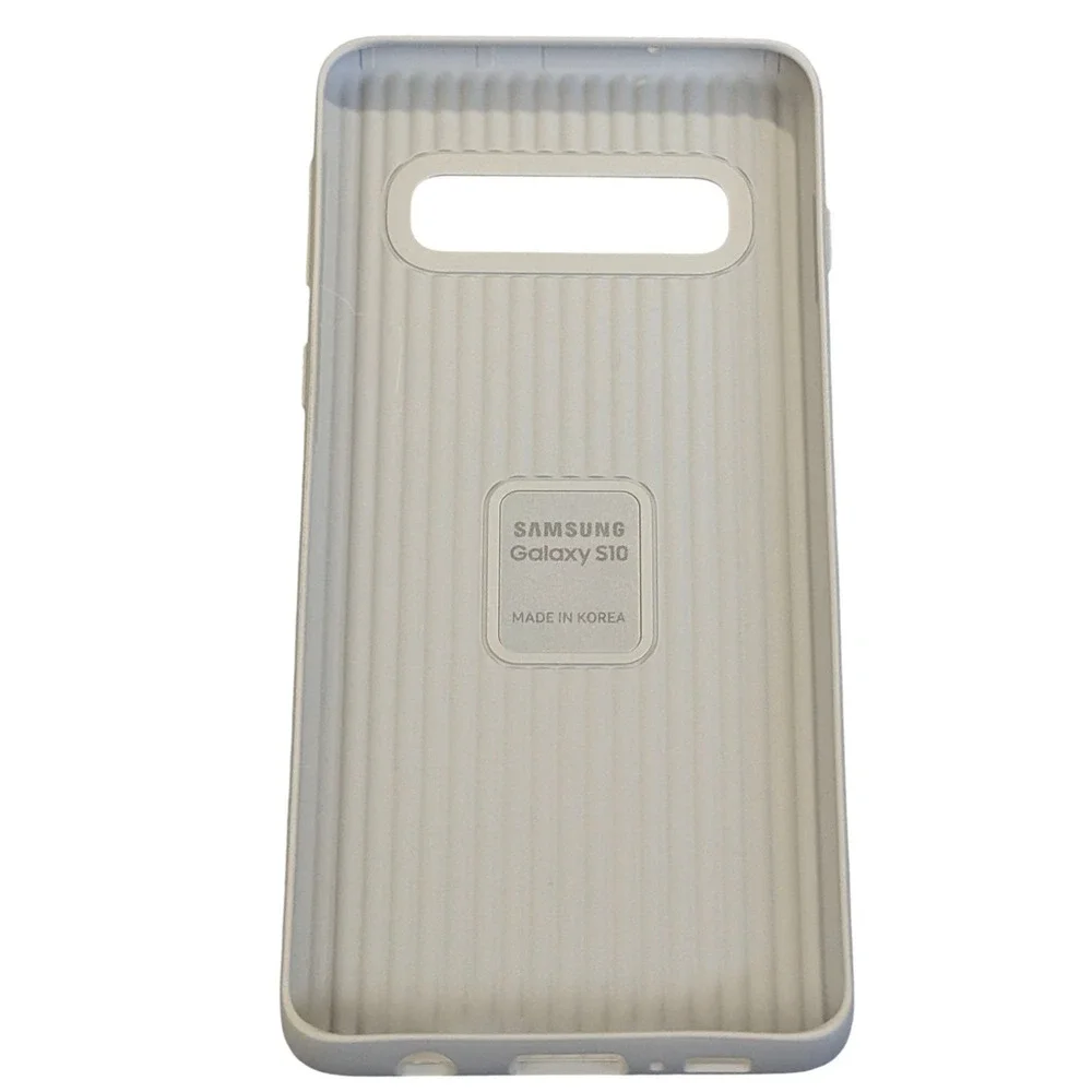 V4-O Samsung Rugged Protective Cover w/Kickstand for Samsung Galaxy S10 - Silver